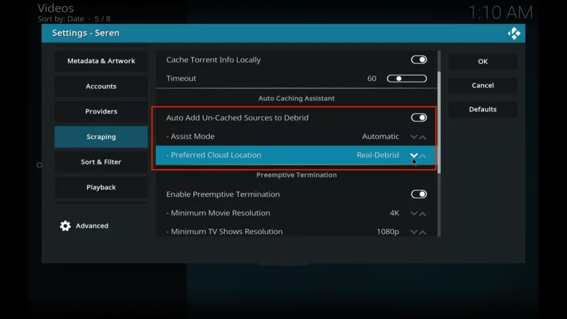 Seren Addon For Kodi Fire TV